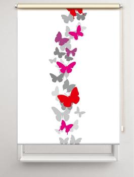 Rollo Papalone magenta vario , Rollo, Motivrollo, Rollo mit Druck, Fotorollo, bedrucktes Rollo, Fensterrollo,verdunkelndes Rollo, Sonnenschutz Rollo